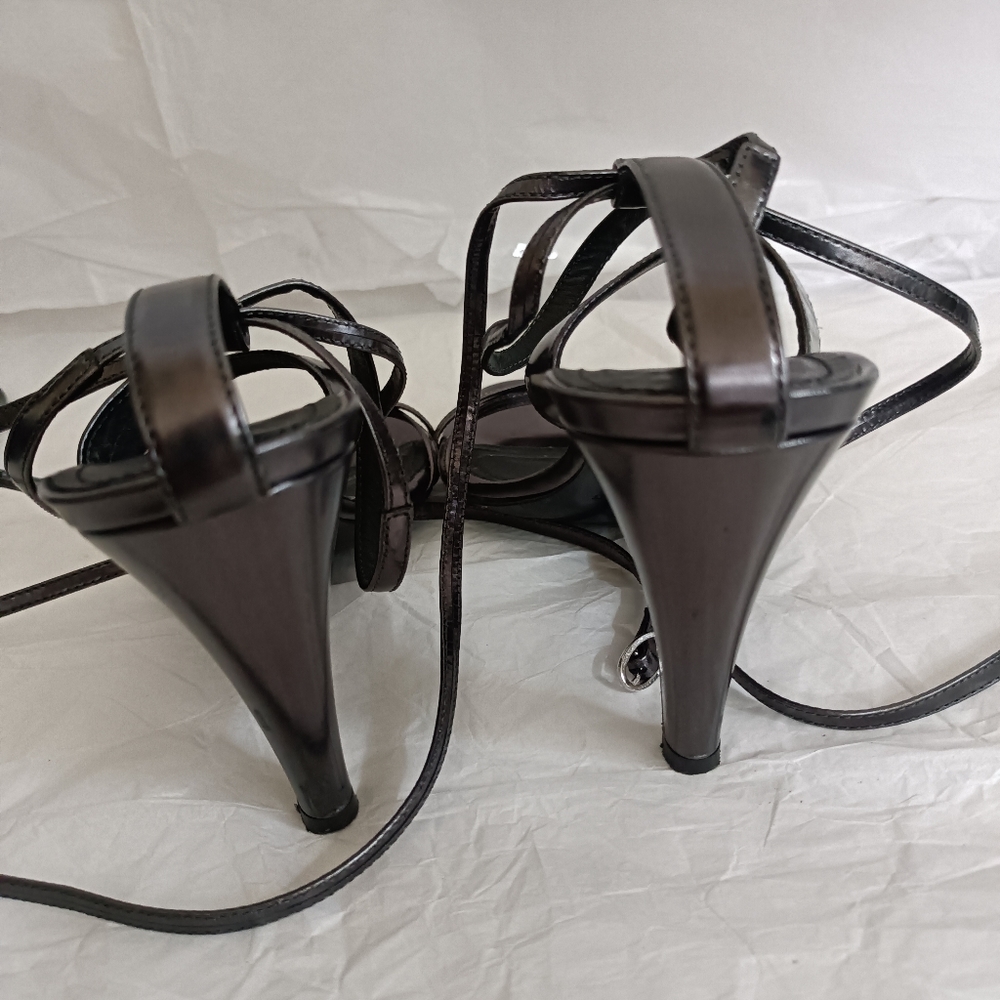 Isabel marant metallic heels size 38 ankle strap - Picture 15 of 15
